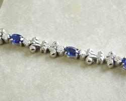 Antique Sapphire and Diamond Bracelet